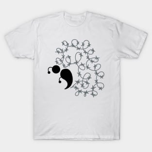 Barbed Wire Semicolon Butterfly T-Shirt